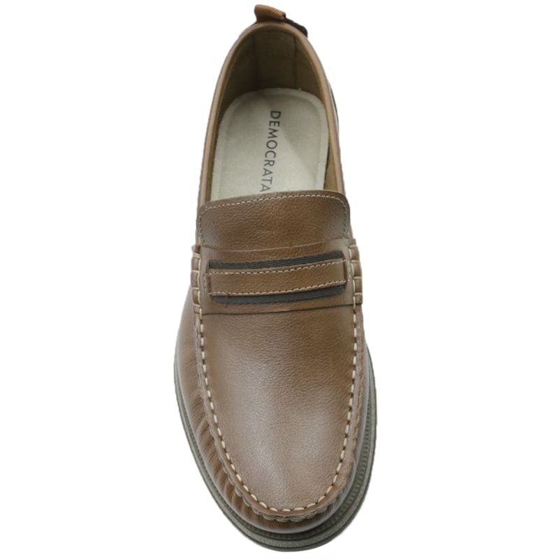 MASCULINO MOCASSIM CASUAL DEMOCRATA NASH 252302 002 CONHAQUE/TABACO