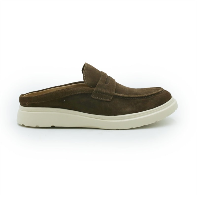 MASCULINO MOCASSIM CASUAL FERRICELLI MULE  STE15-10CA799 CAMURCA CASTANHO UNIS.