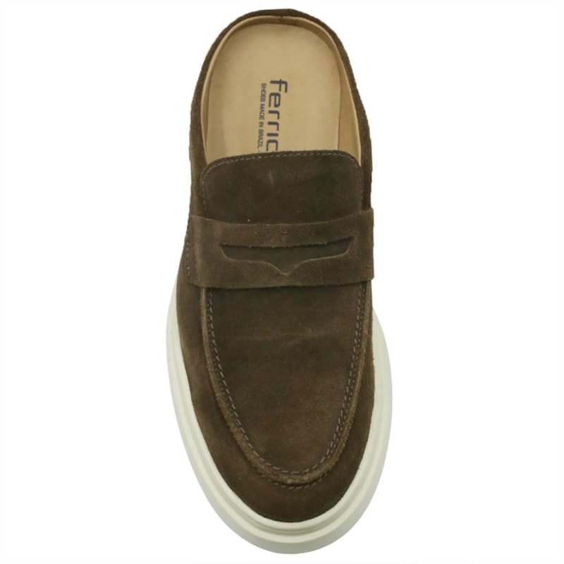 MASCULINO MOCASSIM CASUAL FERRICELLI MULE  STE15-10CA799 CAMURCA CASTANHO UNIS.