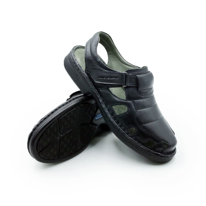 MASCULINO SANDALIA CASUAL LEVECOMFORT 44002 PRETO