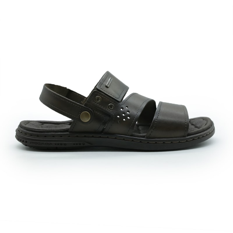 MASCULINO SANDALIA CASUAL PEGADA 131224 02 ANILINA CRAVO 24L