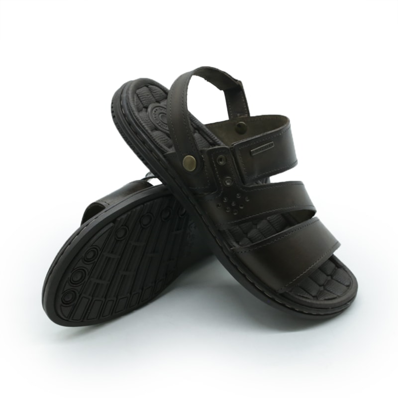 MASCULINO SANDALIA CASUAL PEGADA 131224 02 ANILINA CRAVO 24L