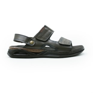MASCULINO SANDALIA CASUAL PEGADA  131323 02 ANILINA CRAVO/PULL UP CONHAQUE