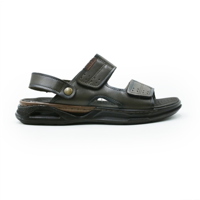 MASCULINO SANDALIA CASUAL PEGADA  131323 02 ANILINA CRAVO/PULL UP CONHAQUE