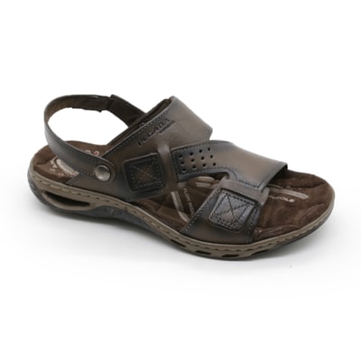 MASCULINO SANDALIA CASUAL PEGADA 131662 03 ANILINA CRAVO