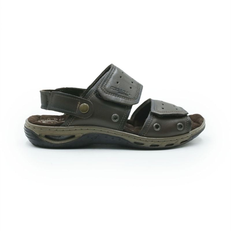 MASCULINO SANDALIA CASUAL PEGADA 131668 03 ANILINA CRAVO