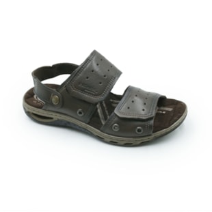 MASCULINO SANDALIA CASUAL PEGADA 131668 03 ANILINA CRAVO