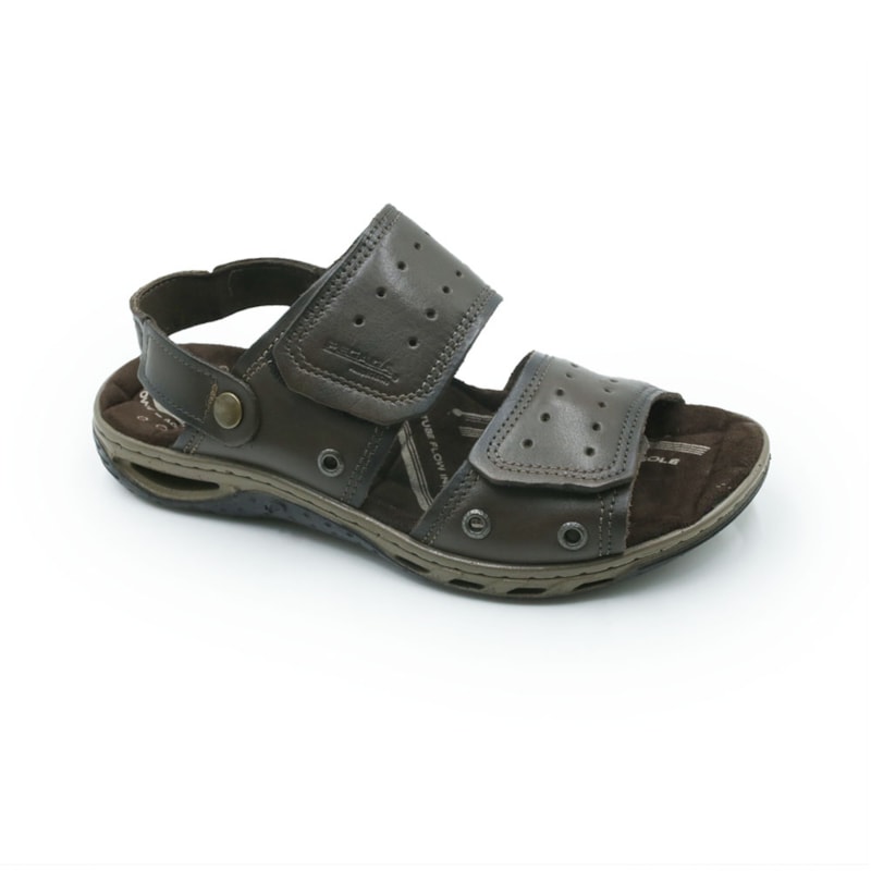 MASCULINO SANDALIA CASUAL PEGADA 131668 03 ANILINA CRAVO