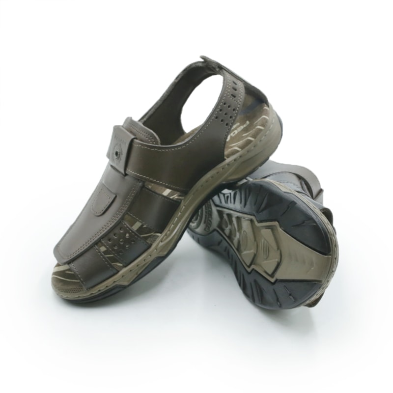 MASCULINO SANDALIA CASUAL PEGADA 132256 03 ANILINA CRAVO