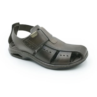 MASCULINO SANDALIA CASUAL PEGADA  133205 03 ANILINA CRAVO 24L