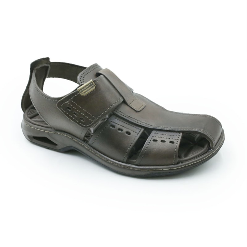 MASCULINO SANDALIA CASUAL PEGADA  133205 03 ANILINA CRAVO 24L