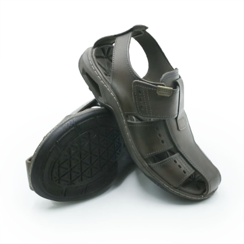 MASCULINO SANDALIA CASUAL PEGADA  133205 03 ANILINA CRAVO 24L