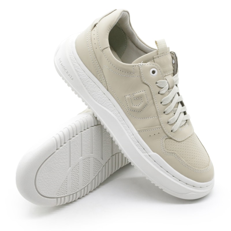 MASCULINO SAPATENIS CASUAL DEMOCRATA 240501 005 CREME