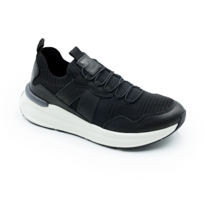 MASCULINO SAPATENIS CASUAL DEMOCRATA 527103 001 PRETO