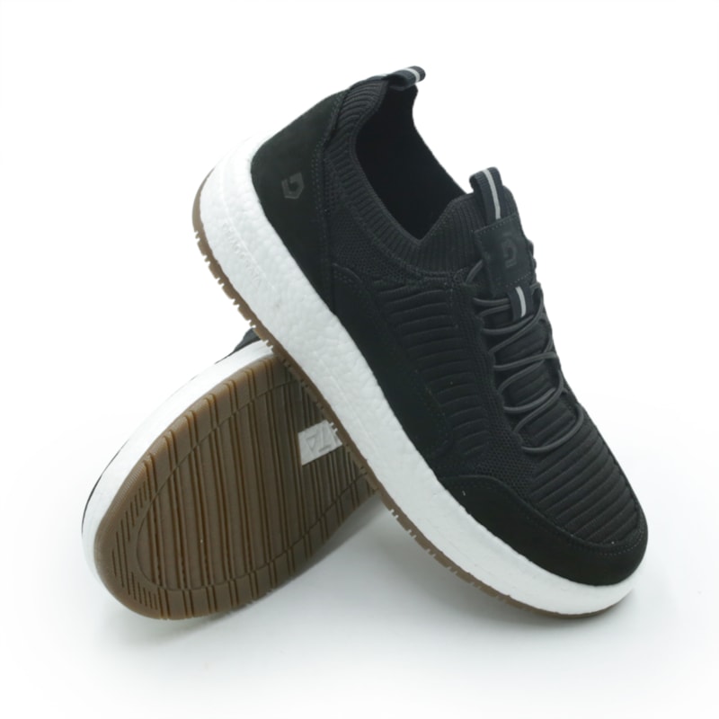 MASCULINO SAPATENIS CASUAL DEMOCRATA  600102 001 PRETO