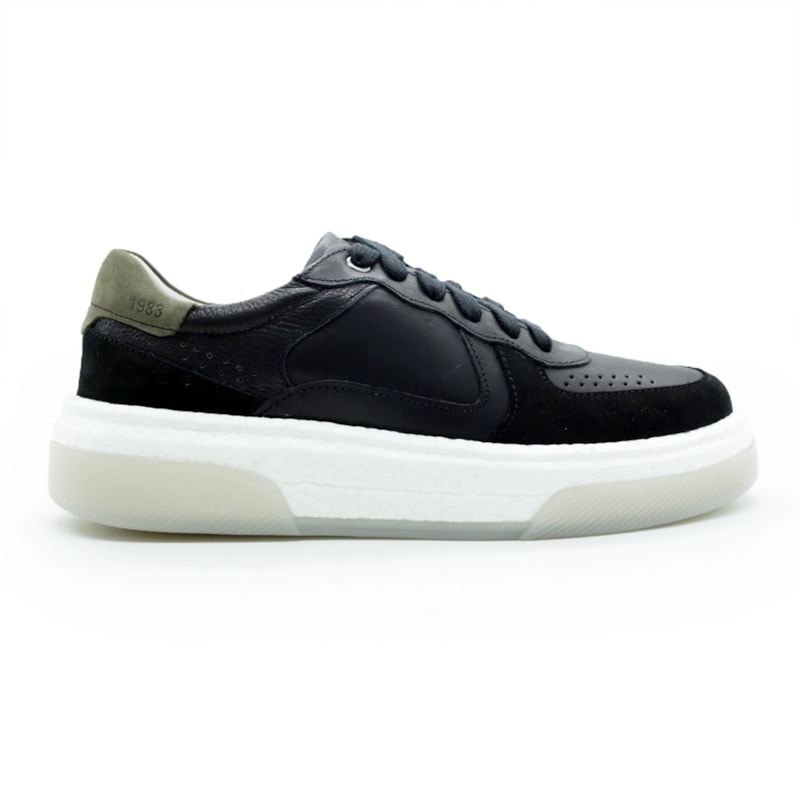 MASCULINO SAPATENIS CASUAL DEMOCRATA 623101 001 PRETO
