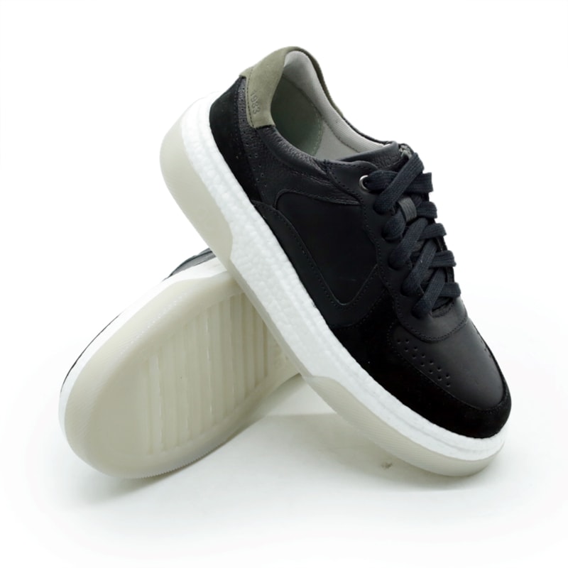 MASCULINO SAPATENIS CASUAL DEMOCRATA 623101 001 PRETO