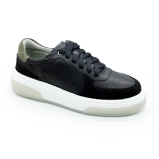 MASCULINO SAPATENIS CASUAL DEMOCRATA 623101 001 PRETO
