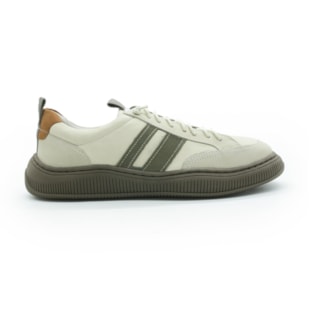 MASCULINO SAPATENIS CASUAL DEMOCRATA 625101 004 CREME/NEVE