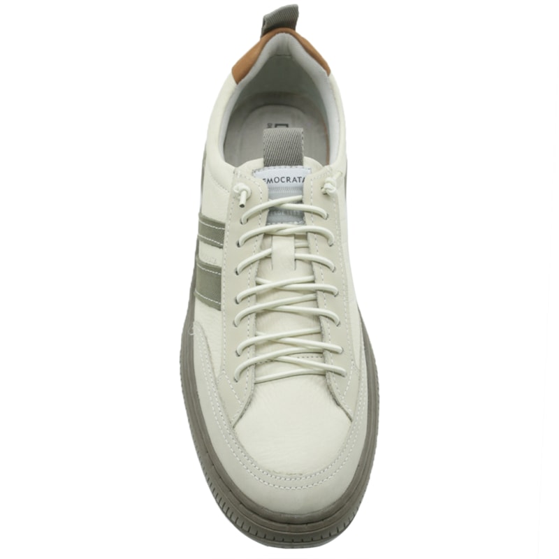 MASCULINO SAPATENIS CASUAL DEMOCRATA 625101 004 CREME/NEVE