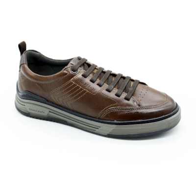MASCULINO SAPATENIS CASUAL DEMOCRATA 640101 004 CONHAQUE