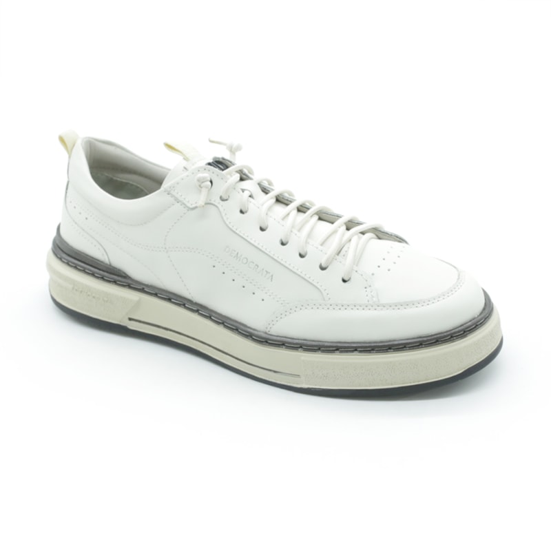 MASCULINO SAPATENIS CASUAL DEMOCRATA 640201 003 OFF WHITE