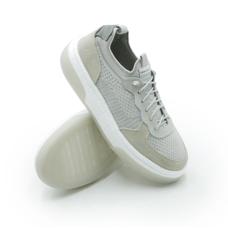 MASCULINO SAPATENIS CASUAL DEMOCRATA BEAT PULSE  623102 003 OFF WHITE/LAMINADO
