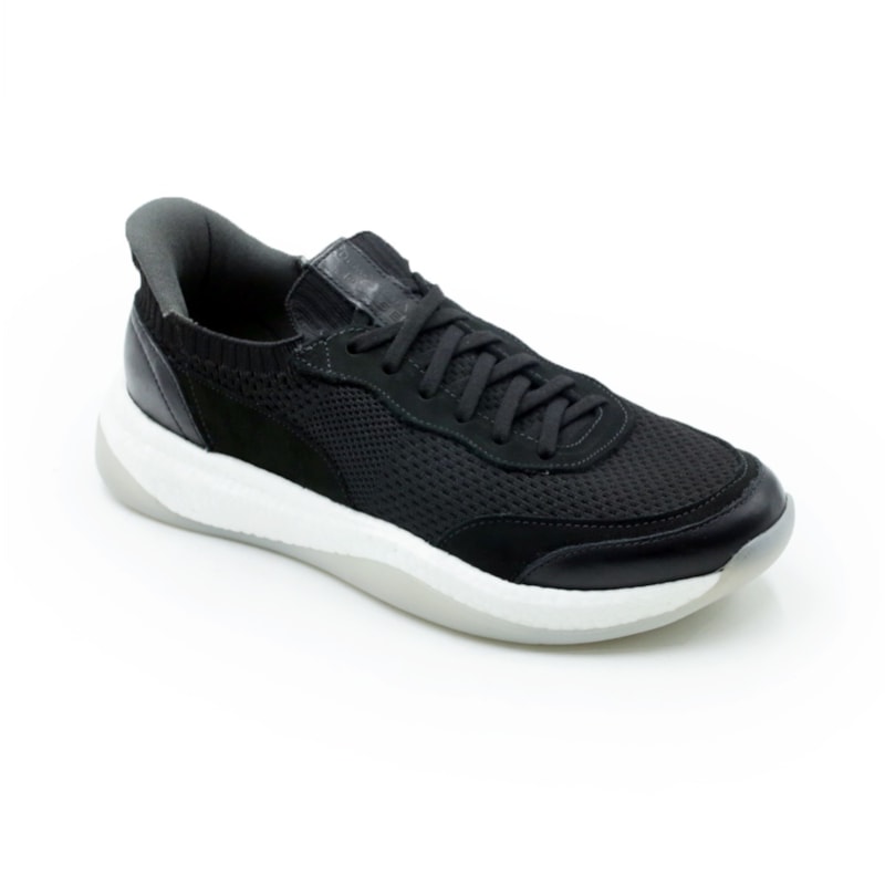 MASCULINO SAPATENIS CASUAL DEMOCRATA DRAFT PULS  635102 001 PRETO/PRETO