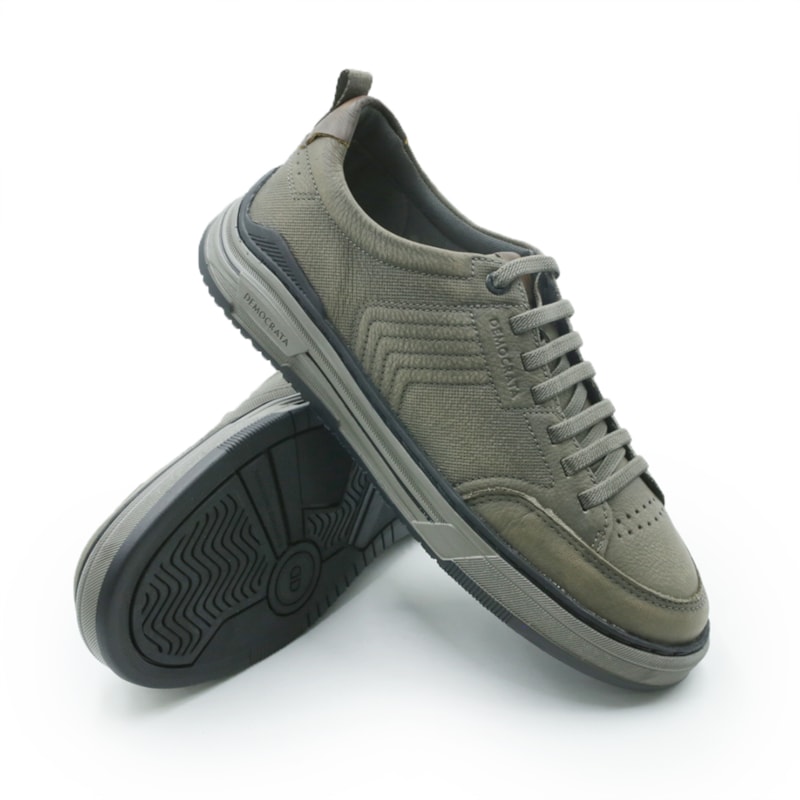 MASCULINO SAPATENIS CASUAL DEMOCRATA DYLAN 640101 003 SMOKE