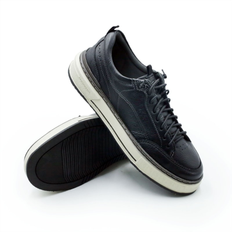 MASCULINO SAPATENIS CASUAL DEMOCRATA FOSTER  640201 001 PRETO