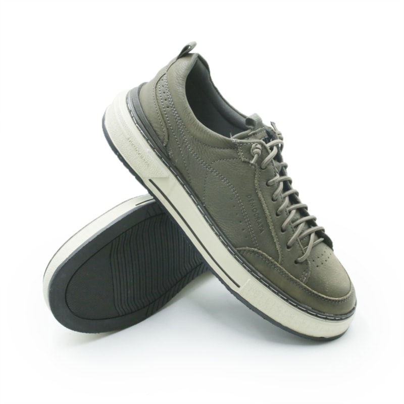 MASCULINO SAPATENIS CASUAL DEMOCRATA FOSTER 640201 002 SMOKE