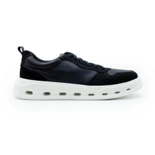 MASCULINO SAPATENIS CASUAL DEMOCRATA GROOVE FUL  240701 001 PRETO INTENSO/PRETO
