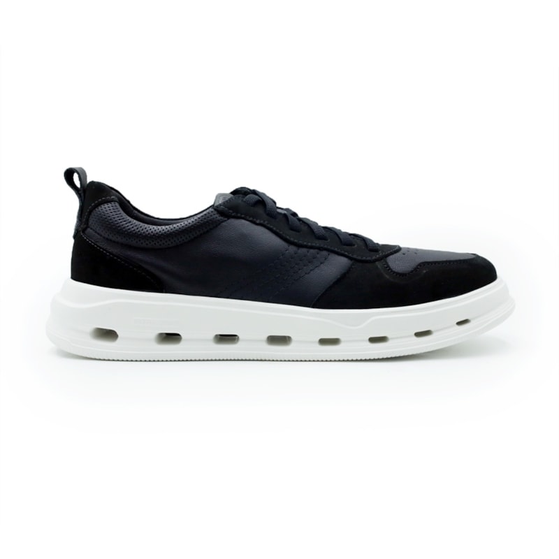 MASCULINO SAPATENIS CASUAL DEMOCRATA GROOVE FUL  240701 001 PRETO INTENSO/PRETO