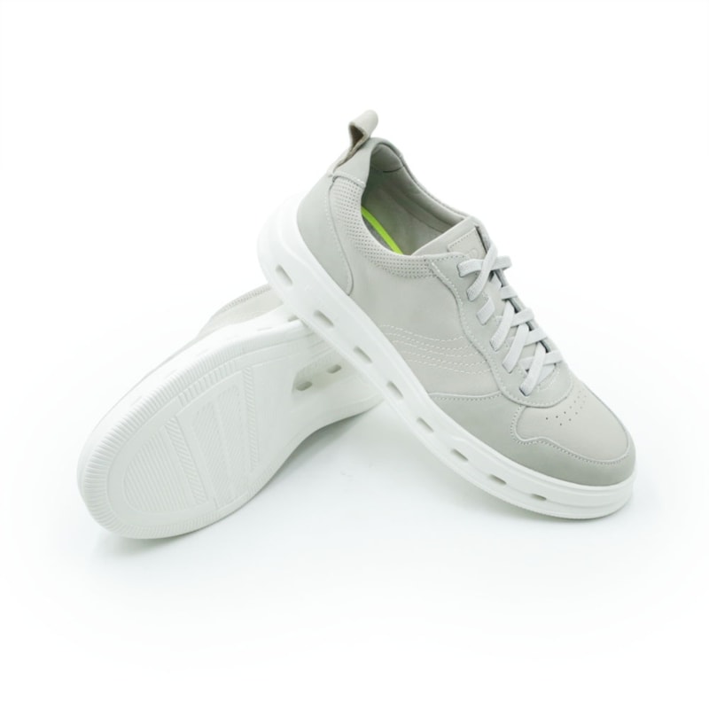MASCULINO SAPATENIS CASUAL DEMOCRATA GROOVE FUL  240701 003 CINZA CLOUDY