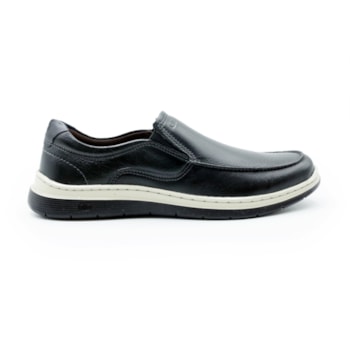 MASCULINO SAPATENIS CASUAL DEMOCRATA LEAVE  245201 001 PRETO