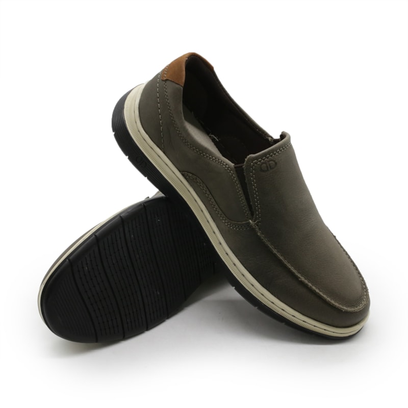 MASCULINO SAPATENIS CASUAL DEMOCRATA LEAVE  245201 004 SMOKE