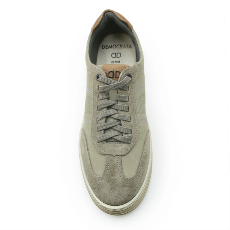 MASCULINO SAPATENIS CASUAL DEMOCRATA LOEN  703201 002 CINZA RATO/TITANIO