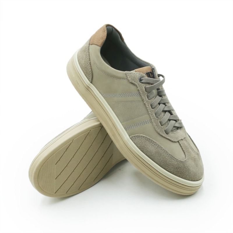 MASCULINO SAPATENIS CASUAL DEMOCRATA LOEN  703201 002 CINZA RATO/TITANIO