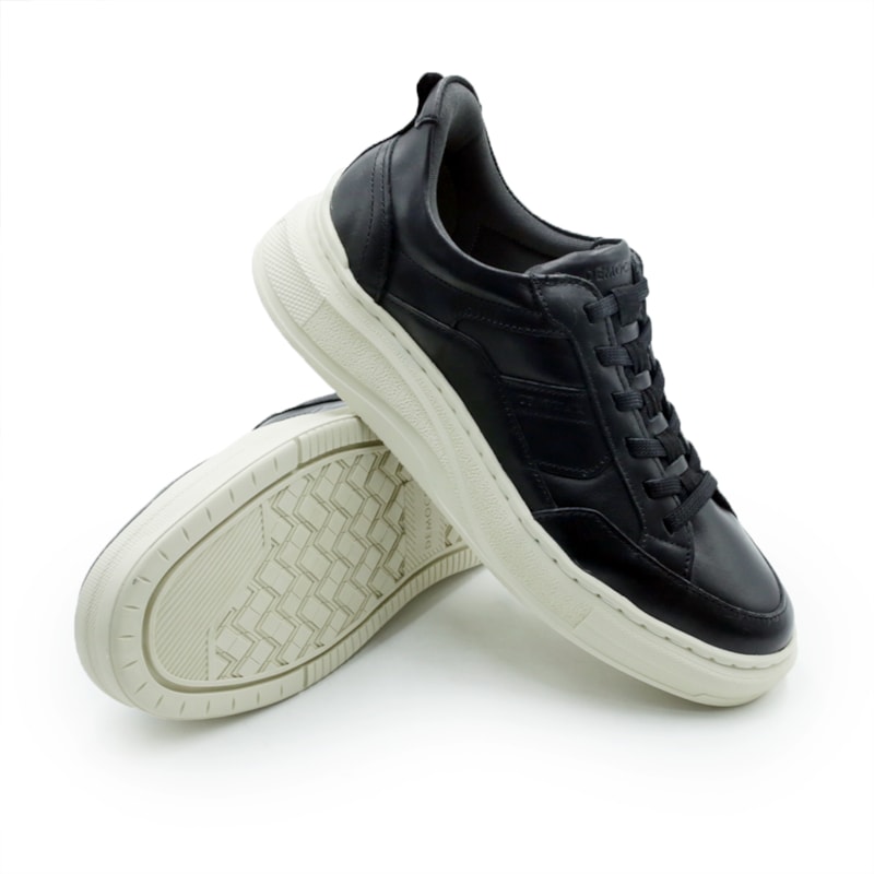 MASCULINO SAPATENIS CASUAL DEMOCRATA PACE 653101 001 PRETO