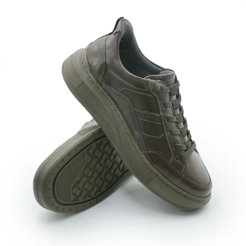 MASCULINO SAPATENIS CASUAL DEMOCRATA PACE 653101 002 TABACO