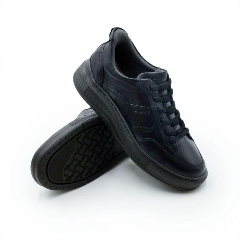 MASCULINO SAPATENIS CASUAL DEMOCRATA PACE CALCE  653101 006 PRETO