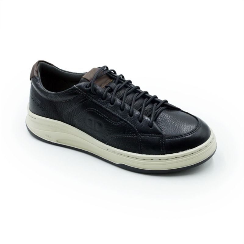 MASCULINO SAPATENIS CASUAL DEMOCRATA STEP  640301 001 PRETO