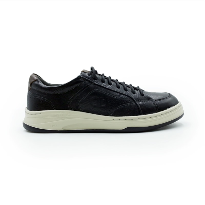 MASCULINO SAPATENIS CASUAL DEMOCRATA STEP  640301 001 PRETO