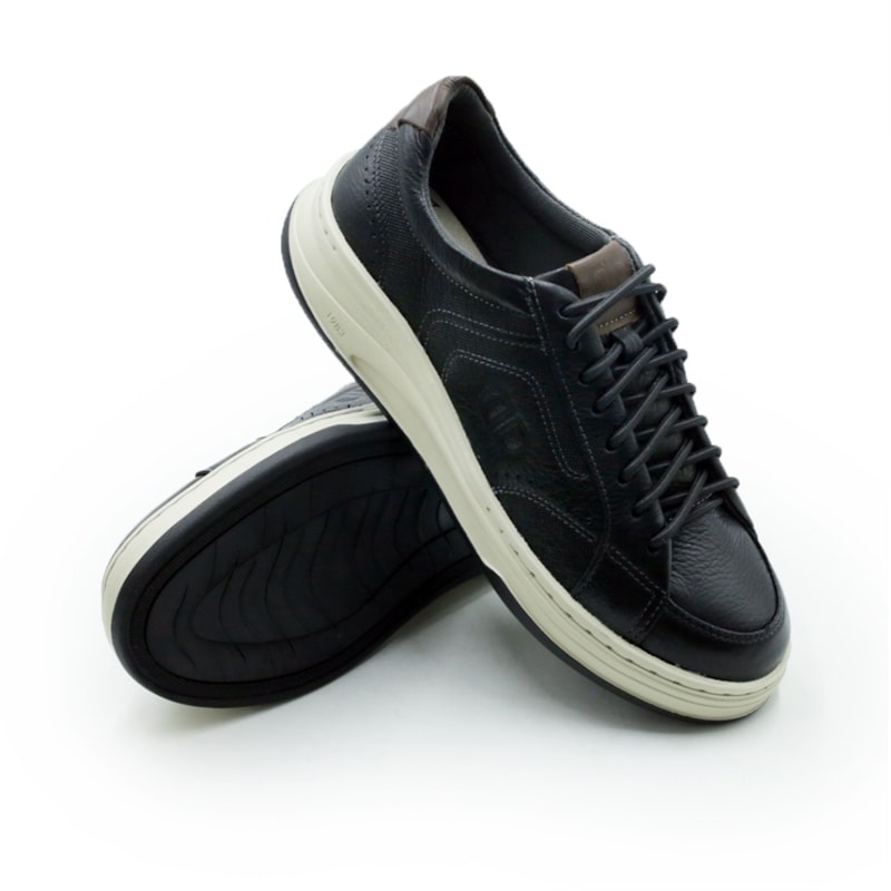 MASCULINO SAPATENIS CASUAL DEMOCRATA STEP  640301 001 PRETO