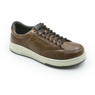 MASCULINO SAPATENIS CASUAL DEMOCRATA STEP  640301 003 CONHAQUE