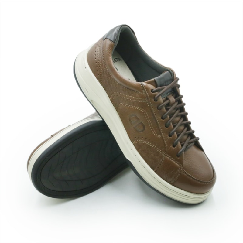 MASCULINO SAPATENIS CASUAL DEMOCRATA STEP  640301 003 CONHAQUE