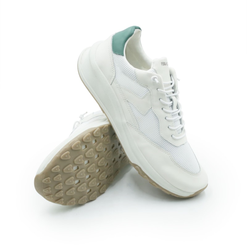 MASCULINO SAPATENIS CASUAL FERRACINI 1691 E NYLON BRANCO / ROCK BRANCO