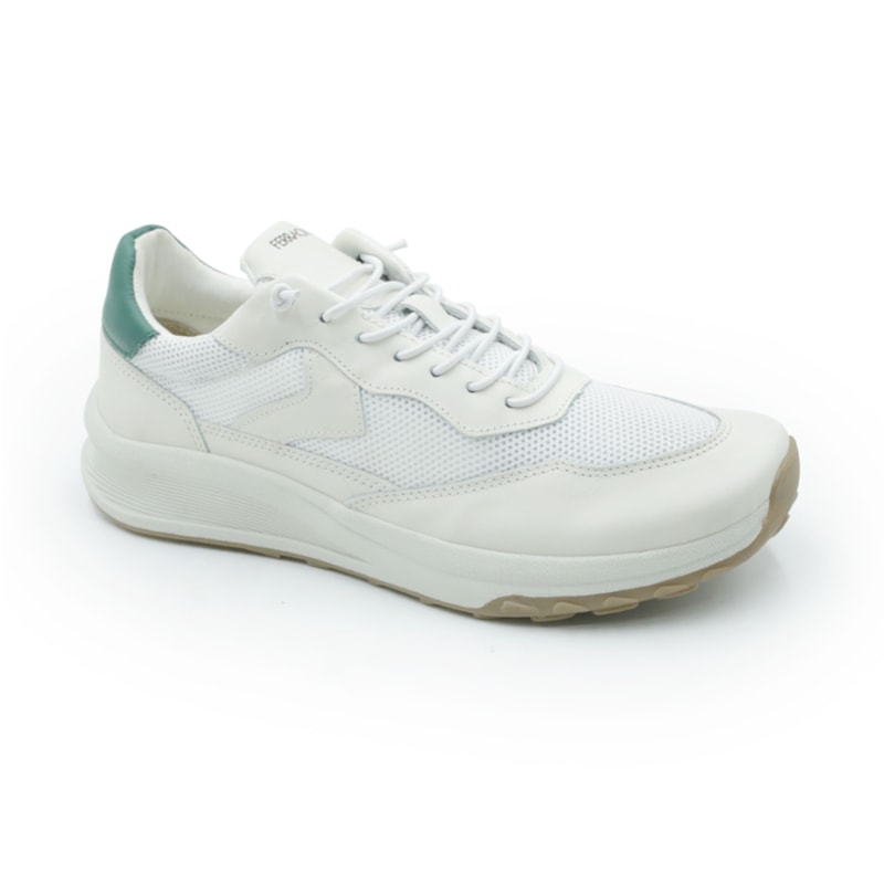 MASCULINO SAPATENIS CASUAL FERRACINI 1691 E NYLON BRANCO / ROCK BRANCO