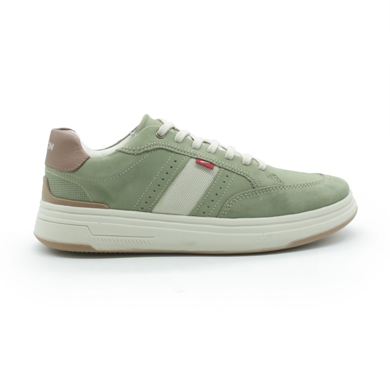 MASCULINO SAPATENIS CASUAL FERRACINI 7163 683 ESPORT VERDE MILITAR - NAPA SPORT OFF-WHITE