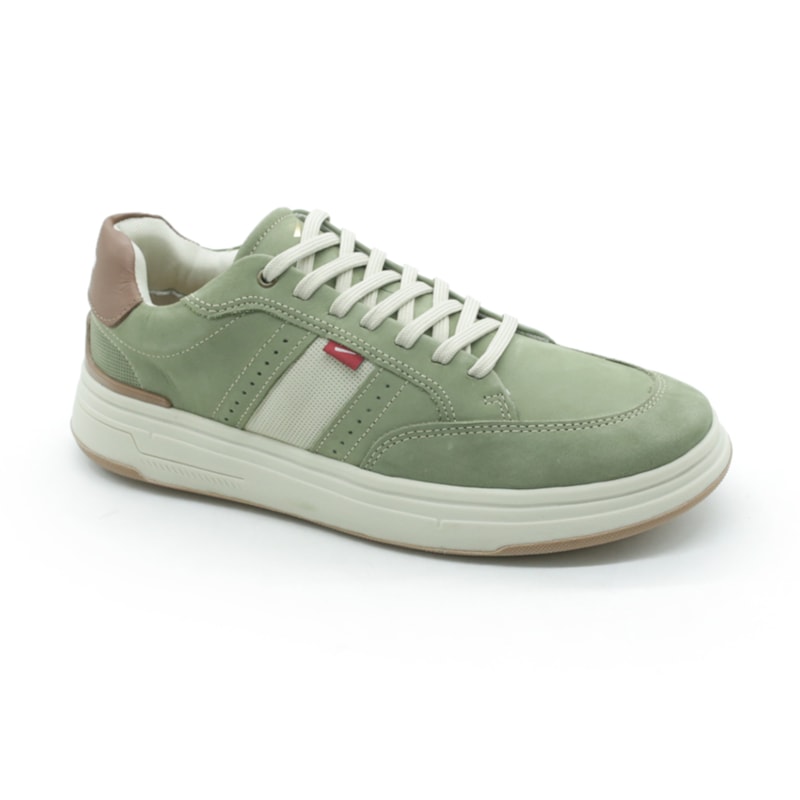 MASCULINO SAPATENIS CASUAL FERRACINI 7163 683 ESPORT VERDE MILITAR - NAPA SPORT OFF-WHITE